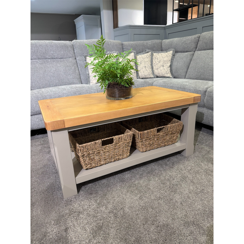Athens Putty Coffee Table with 4 Baskets
