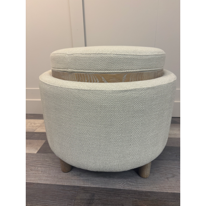 Round Storage Stool Herringbone