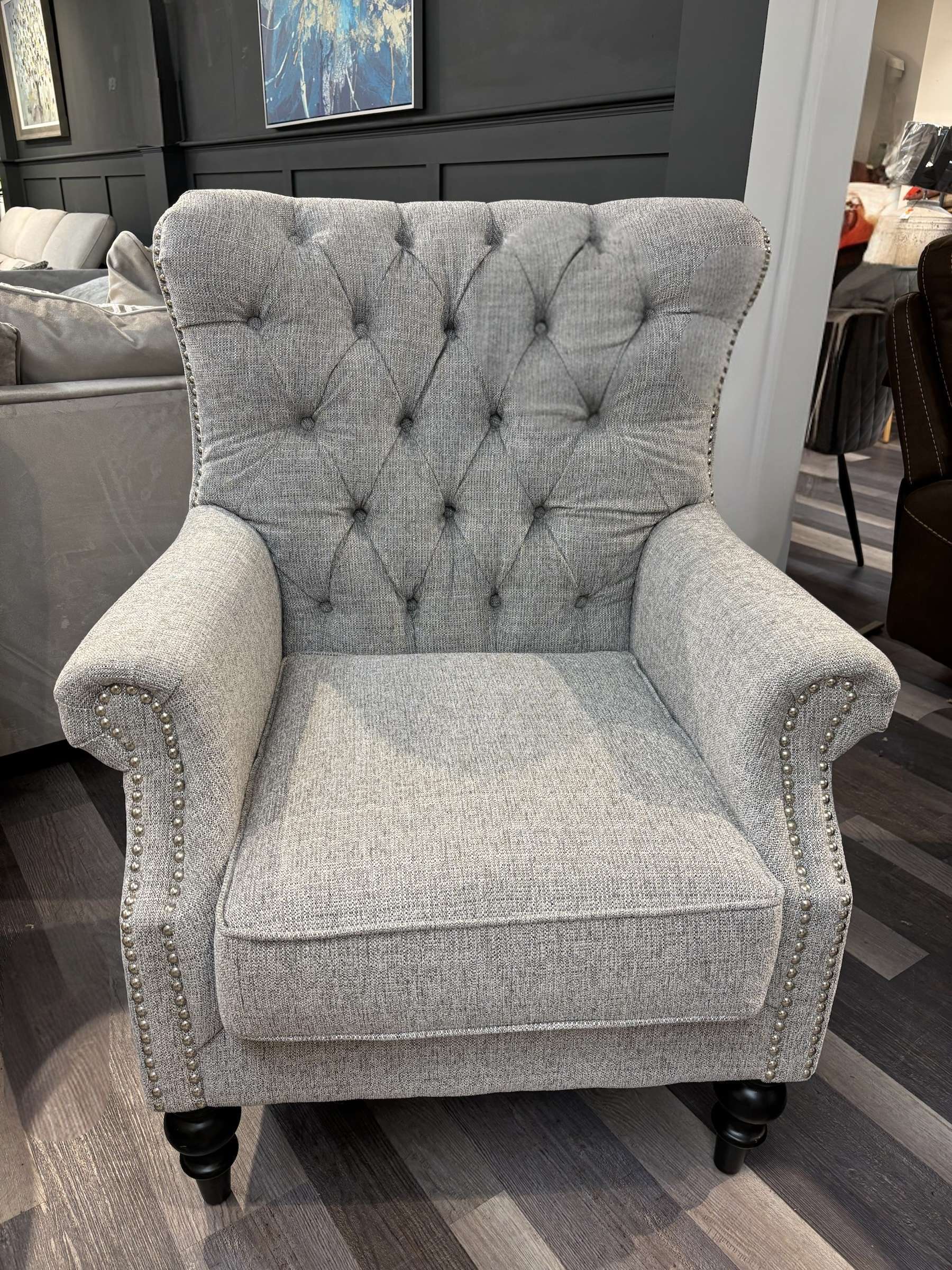 Avalon Queen Anne Chair Grey