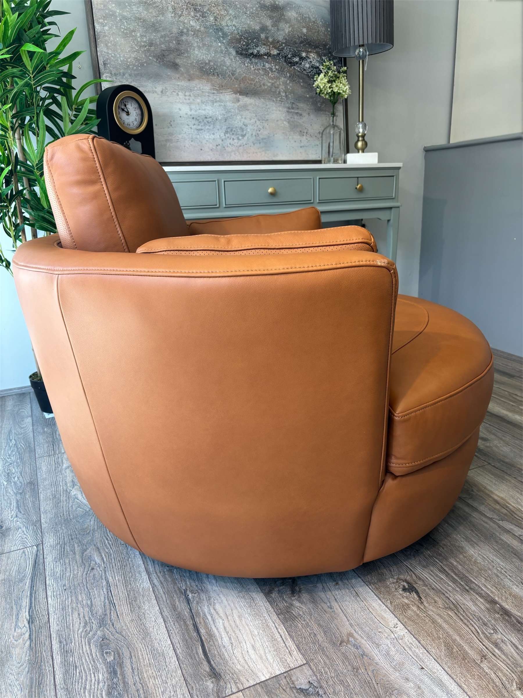 Alice Leather Swivel Chair