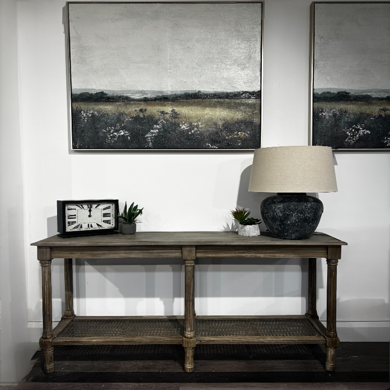 Turin Large Console Table with Rahan Shelf