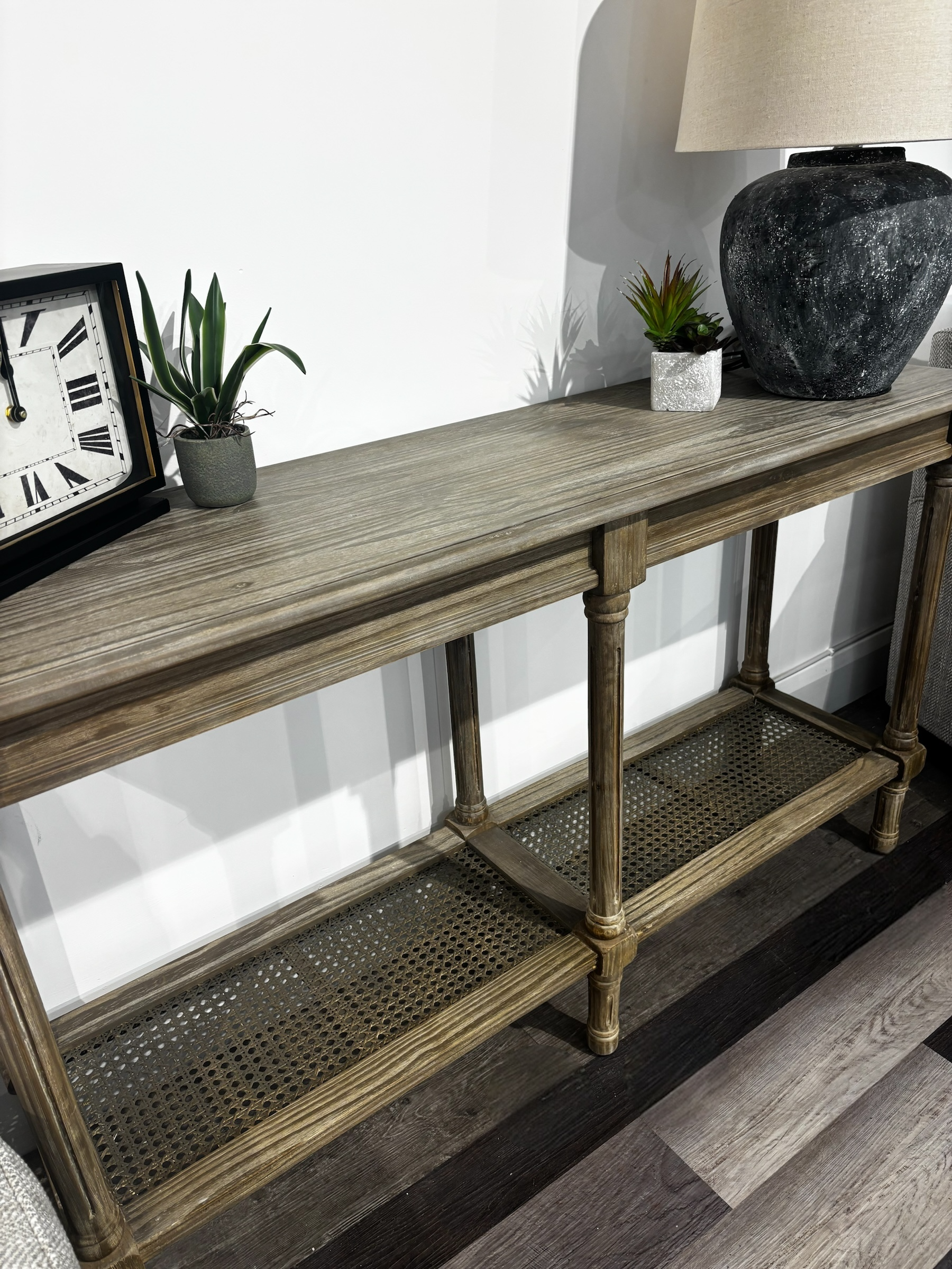 Turin Large Console Table with Rahan Shelf