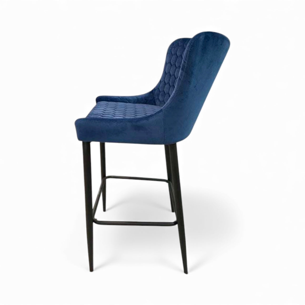 Ottawa Bar Stool Navy Velvet