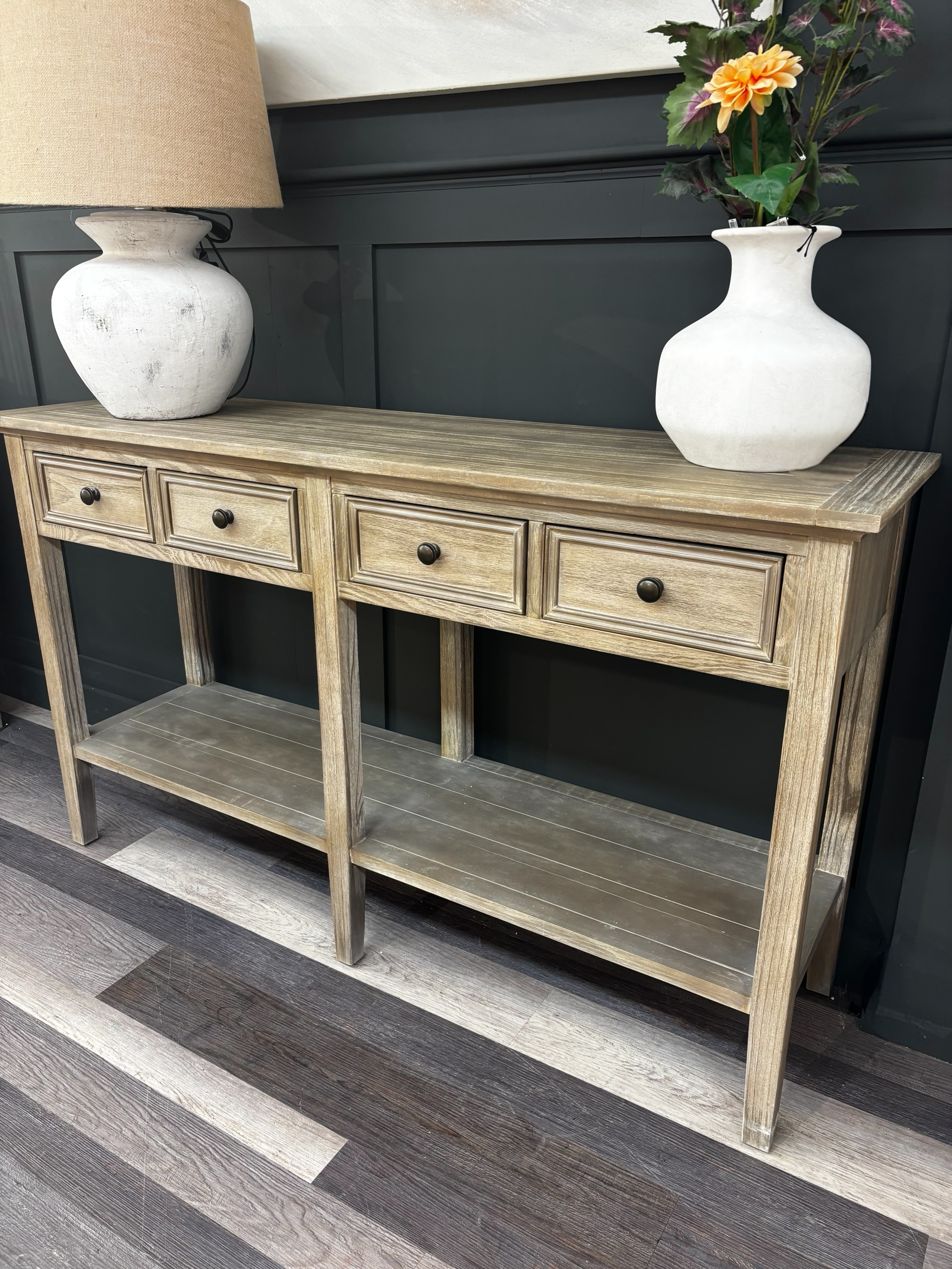 Turin 4 Drawer Console Table Washed