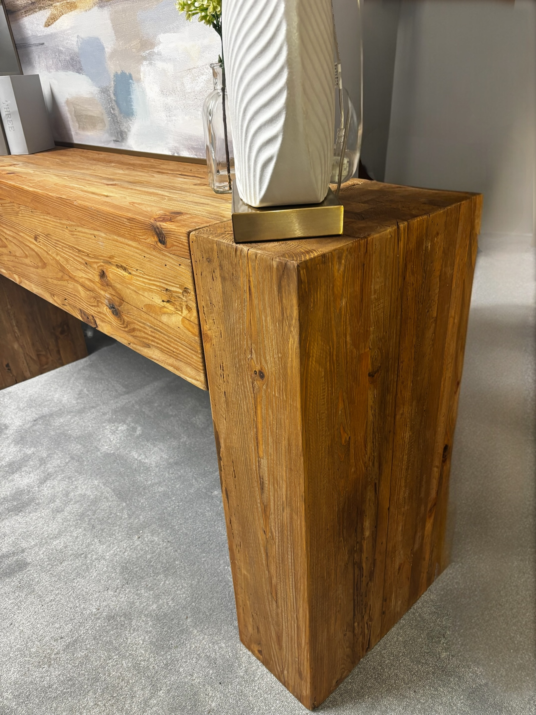 Barnwood Large Console Table