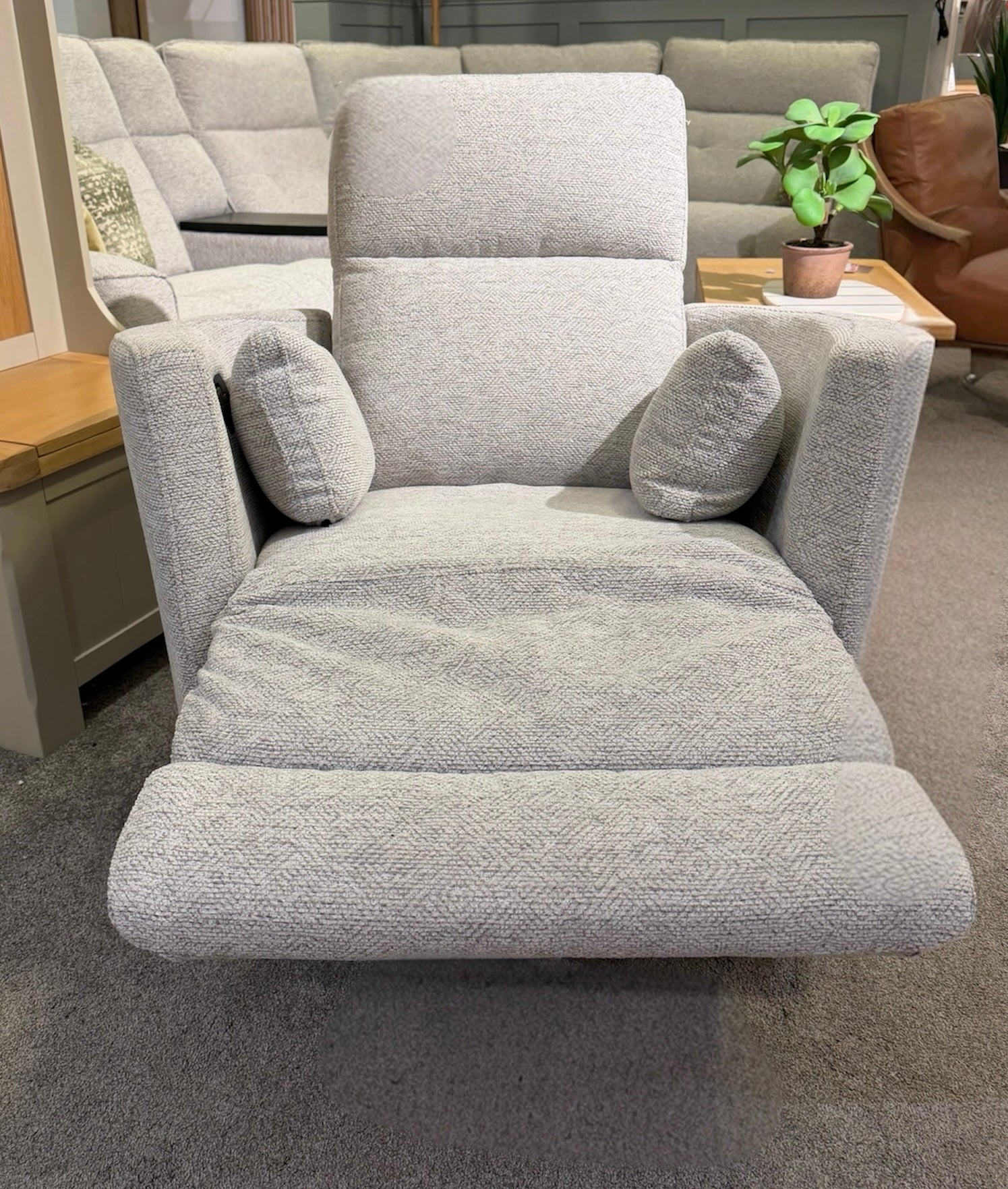Jupiter Swivel Recliner Chair Grey