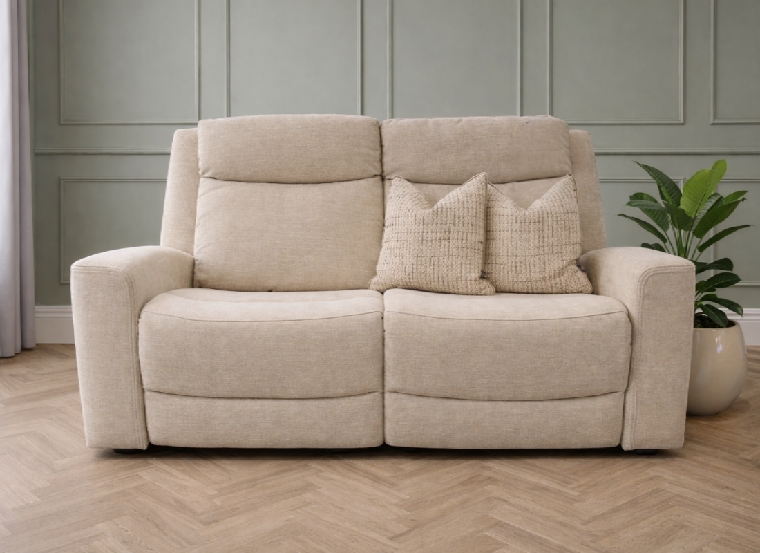 Cousins Electric Recliner 2 Seater Sofa Beige