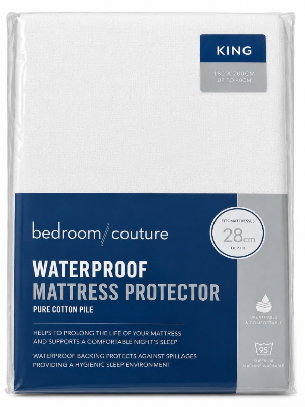 Bedroom Couture Terry Waterproof Mattress Protector King