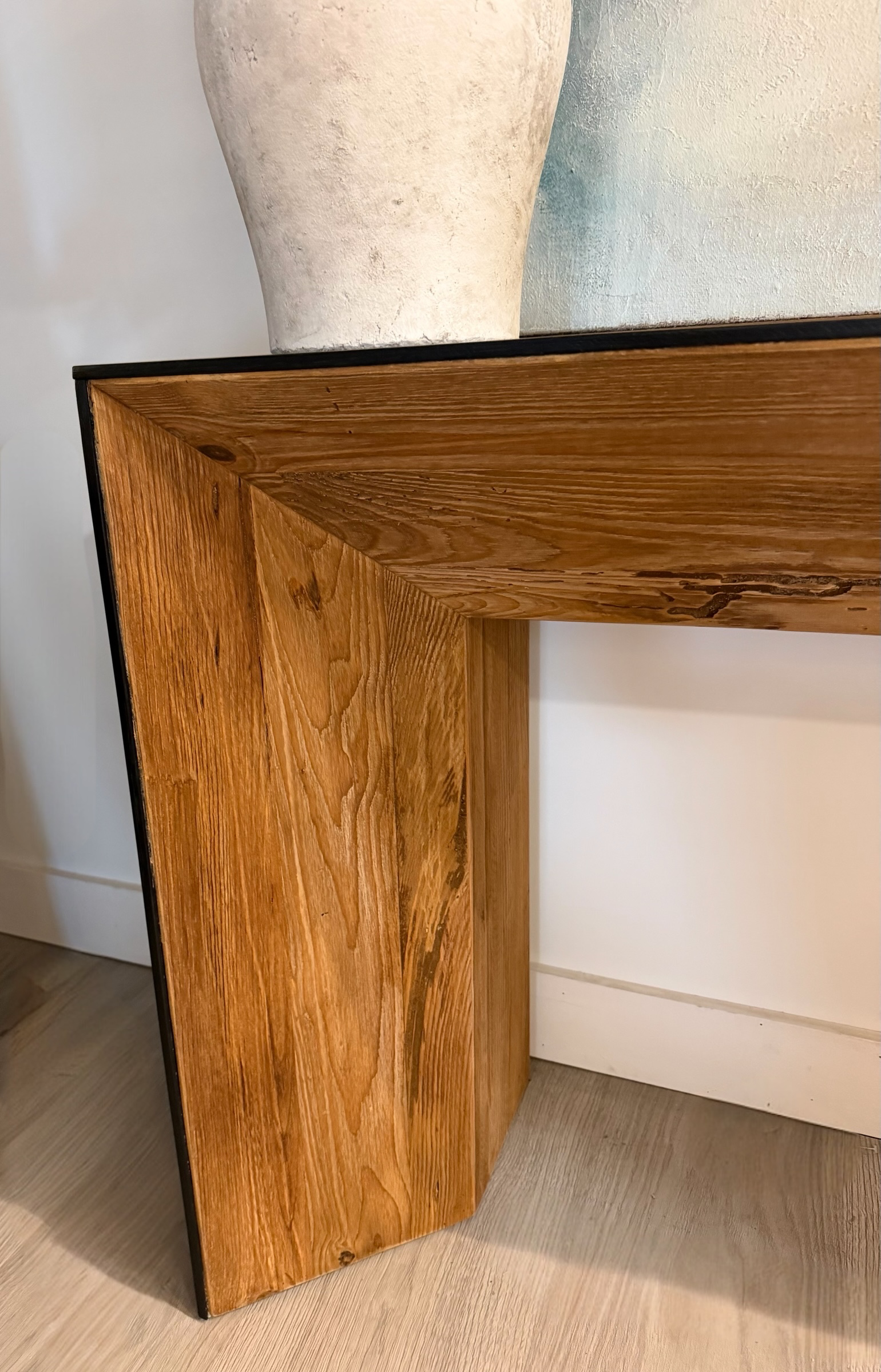Barnwood Angled Console Table