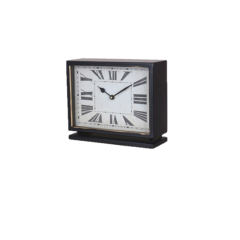 Rectangular Metal Table Clock