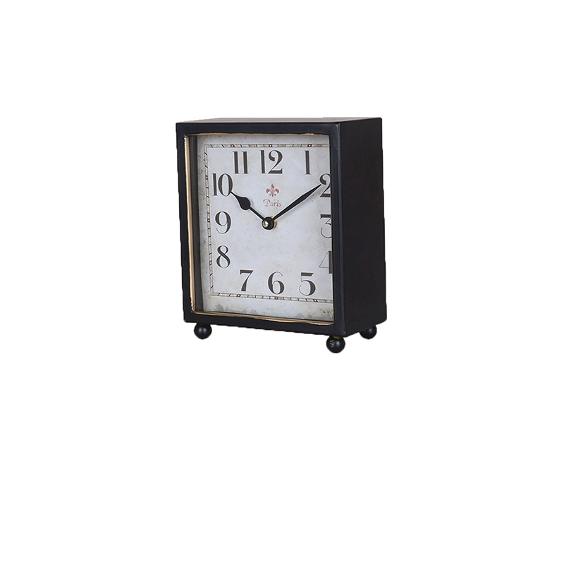 Square Metal Table Clock