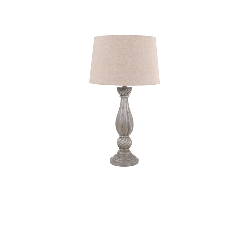 Wooden Column Table Lamp 64cm