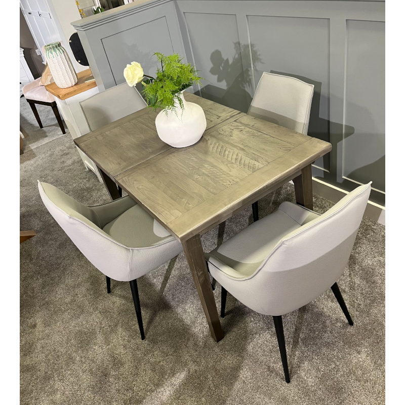 Ashford Grey Extending Dining Table & 4 Setter Chairs