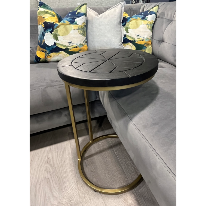 Black Top Sofa Table