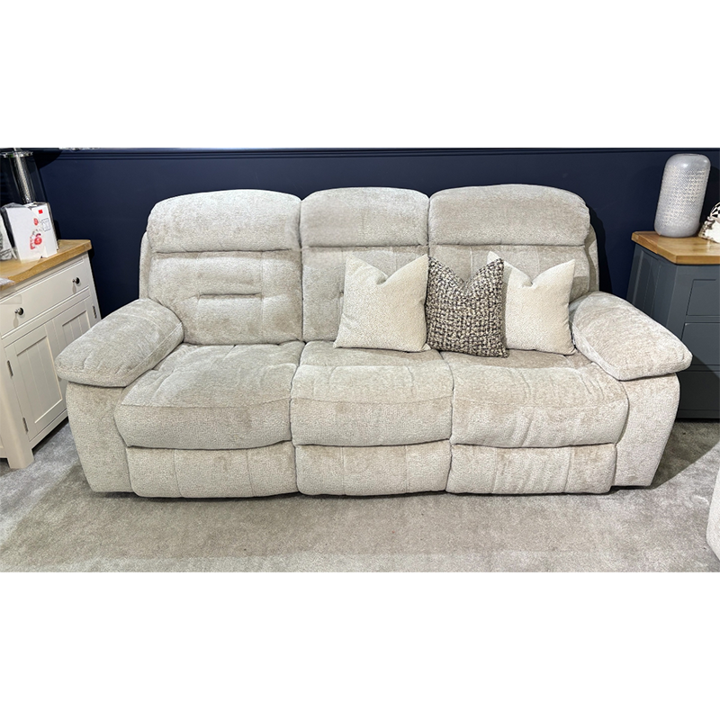 Harmony 3 Seater Beige Manual Recliner