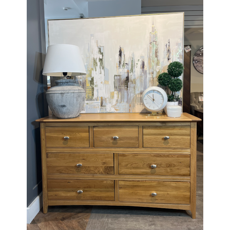 Lagan Wide Chest of Drawers Oak