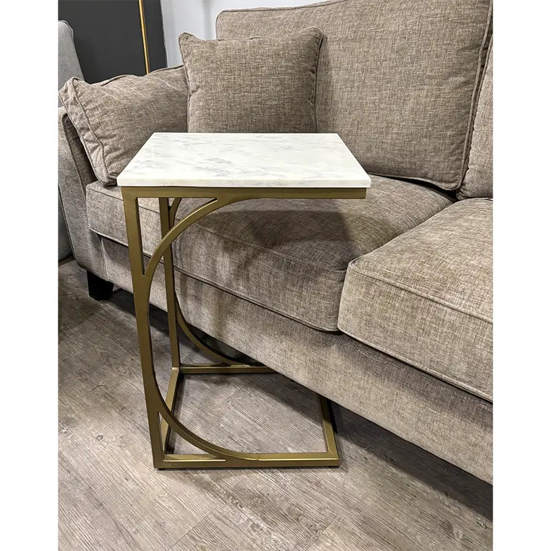 Pickfort Square Marble Top Sofa Table