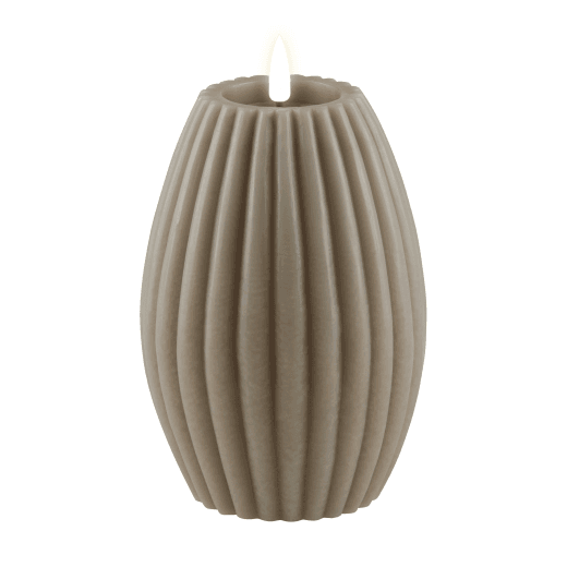 Deluxe Homeart Sand Stripe LED Candle 10 x 15cm